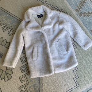 Jason Maxwell Oversized Sherpa Coat in Ivory sz S
